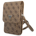 Guess Geanta Guess Universal Phone Pouch Zip Triangle 4G (GUWBP4TMBR), Universal, Adjustable Strap, Eco-Leather, 2 Large