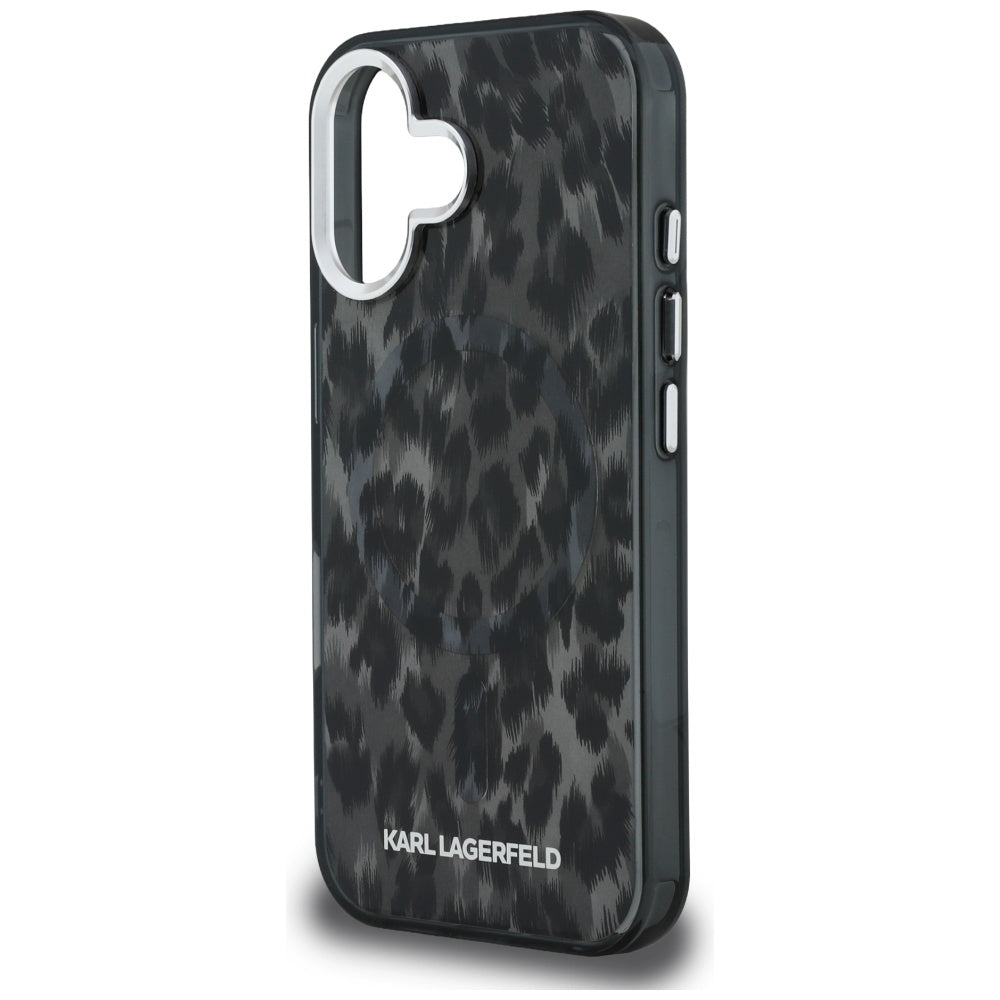 Karl Lagerfeld - IML Leopard Pattern MagSafe (KLHMP16SHDLEOICK) - iPhone 16 - Black