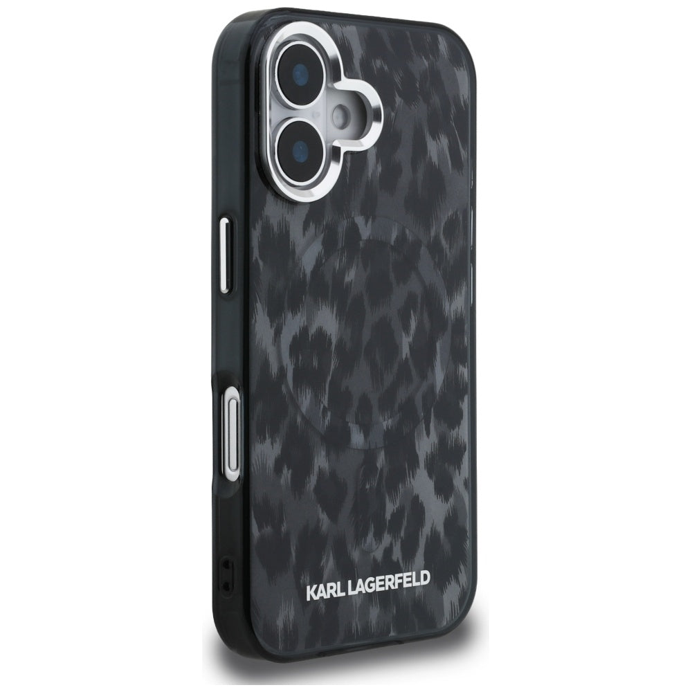 Karl Lagerfeld - IML Leopard Pattern MagSafe (KLHMP16SHDLEOICK) - iPhone 16 - Black