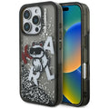 Karl Lagerfeld - Liquid Glitter Choupette Logo MagSafe (KLHCP16LLCHSCTDK) - iPhone 16 Pro - Black