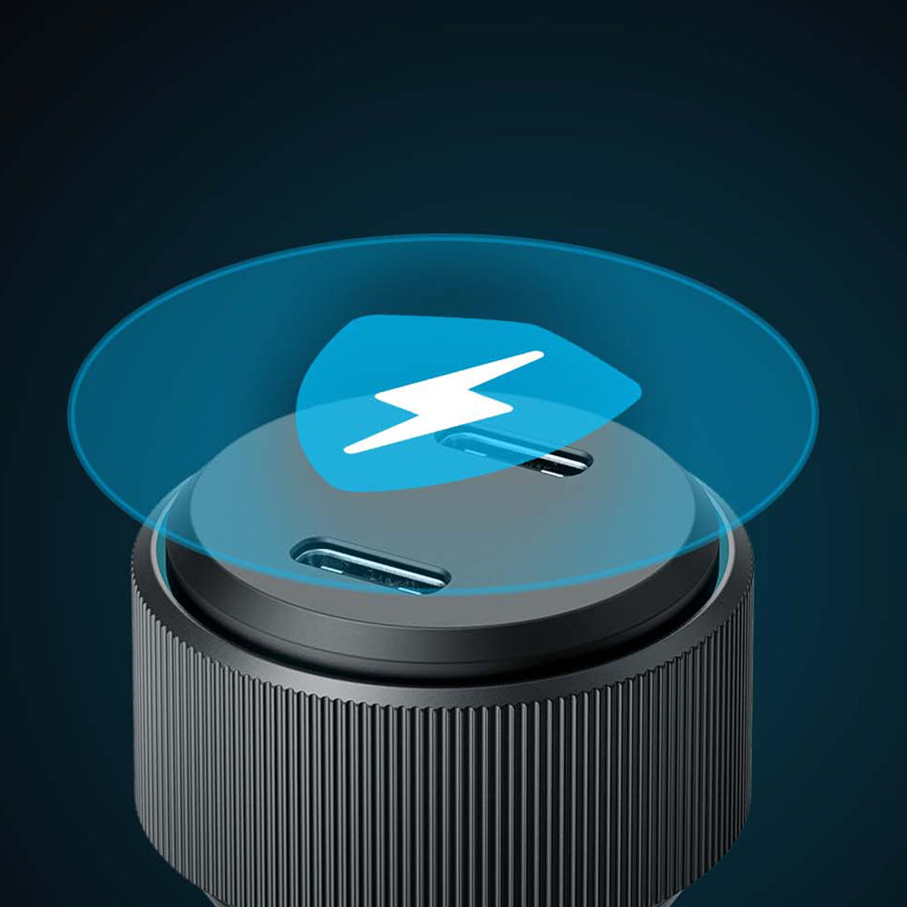 Havit - Car charger (CC2014) - 2x Type-C, PD30W, 3A, PC, Aluminum Alloy - Black
