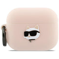 Karl Lagerfeld - Silicone Chaupette Head 3D (KLAP3RUNCHP) - Apple AirPods Pro 3 - Pink