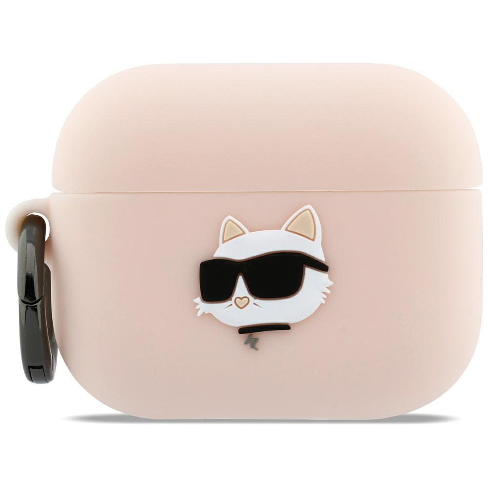 Karl Lagerfeld - Silicone Chaupette Head 3D (KLAP3RUNCHP) - Apple AirPods Pro 3 - Pink