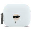 Karl Lagerfeld - Silicone Karl Head 3D (KLAP3RUNIKH) - Apple AirPods Pro 3 - White