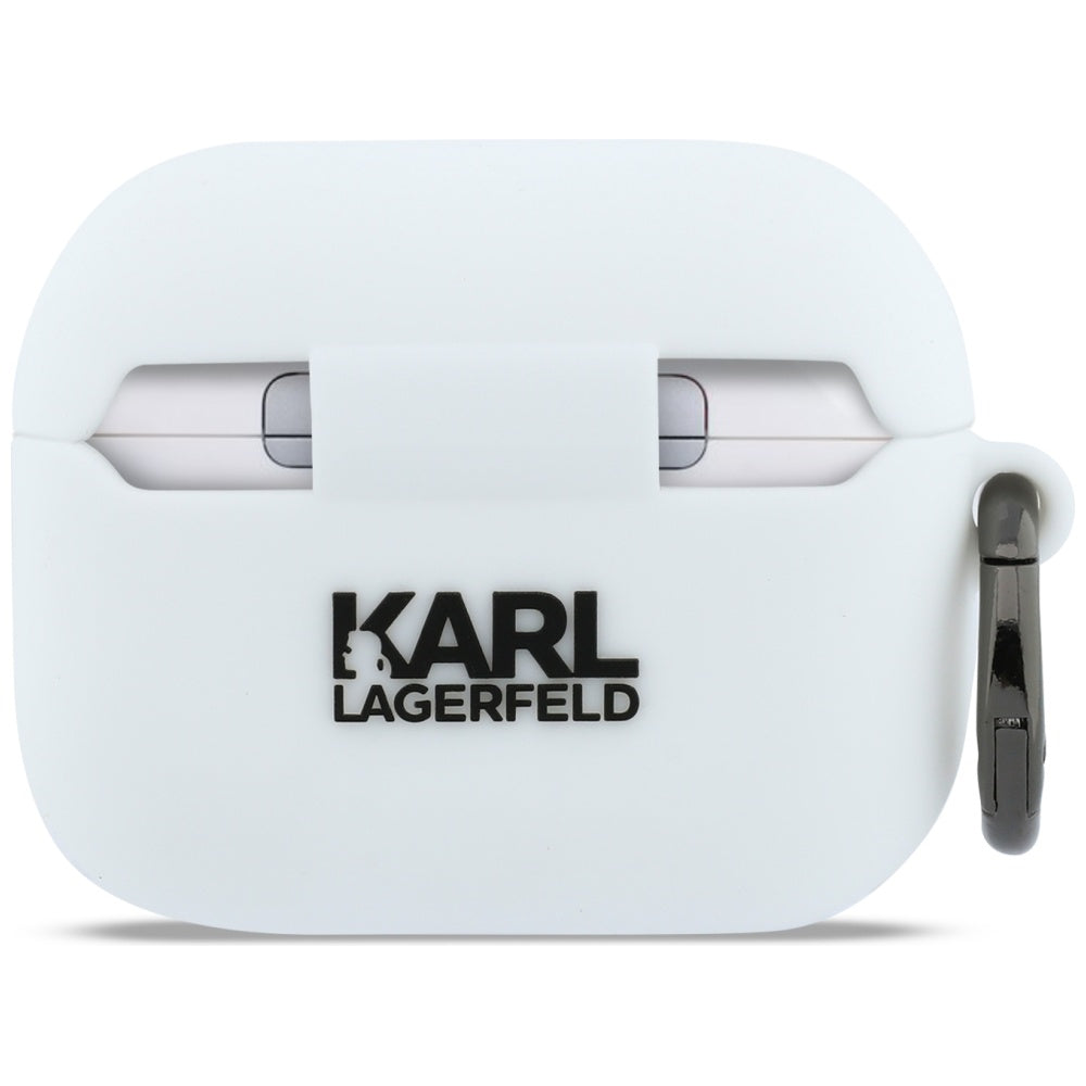 Karl Lagerfeld - Silicone Karl Head 3D (KLAP3RUNIKH) - Apple AirPods Pro 3 - White