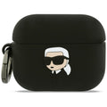 Karl Lagerfeld - Silicone Karl Head 3D (KLAP3RUNIKK) - Apple AirPods Pro 3 - Black