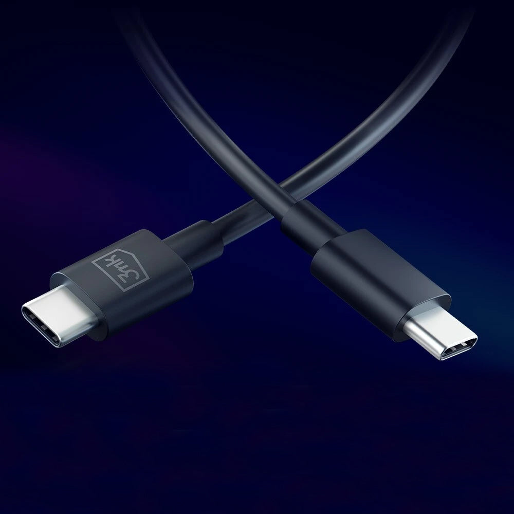 3mk - Data Cable Hyper - UBS-C to USB-C, 100W, 5A, 1.2m - Black