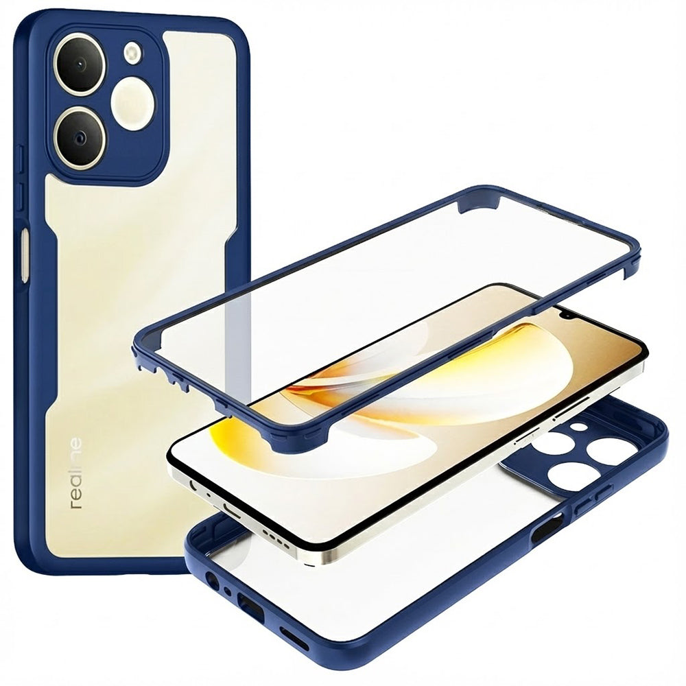 Techsuit - ColorVerse 360 Series + Screen Protector - Realme Note 70T - Blue