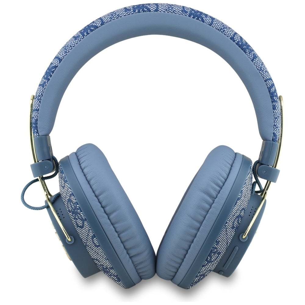 Guess - Wireless Headphones 4G Metal Logo (GUBHS72P4FC4MB) - Bluetooth 5.3, ENC, USB-C, Eco-Leather, On-ear, 300mAh - Bl