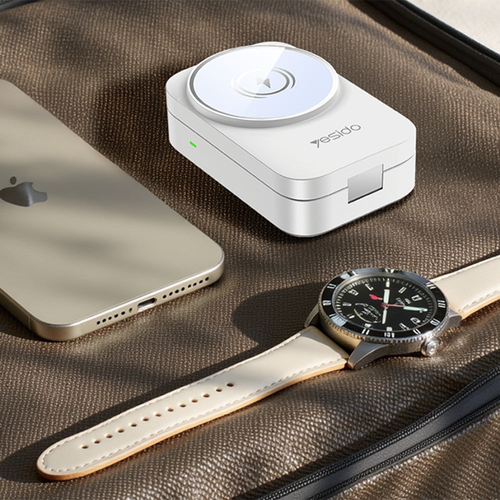 Yesido - Wireless Charging Station 3in1 (DS27) - for iPhone, Apple Watch, AirPods, Magnetic, Foldable, Holder, 15W - Bla