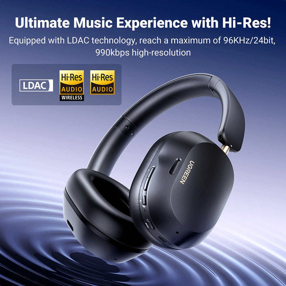 Ugreen - Wireless Headphones HiTune Max5C HP203 (35758) - Bluetooth 5.4, Hybrid Active Noise Cancelling, Hi-Res Audio - 