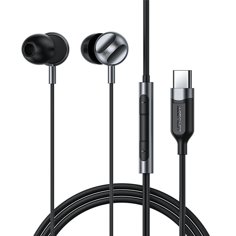 Casti Acefast L6, USB-C, In-ear, Negru