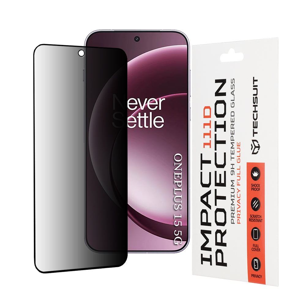 Techsuit - 111D Privacy Full Glue - OnePlus 15 - Black