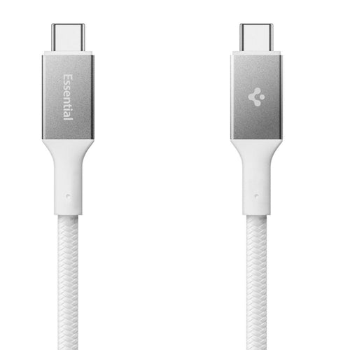 Spigen - Data Cable Essential EB10010CC (ACA08774) - Fast Charging, Type-C to Type-C, 100W, 5Gbps, E-Marker Chip, 1m - W