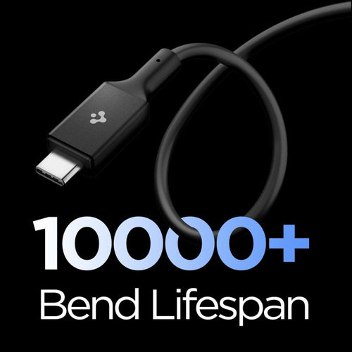 Spigen - Data Cable Essential EB24012CC (ACA09461) - Fast Charging, Type-C, 240W, 40Gbps, E-Marker Chip, 8K, 1.2m - Blac