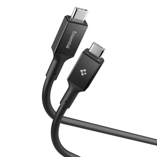 Spigen - Data Cable Essential EB24012CC (ACA09461) - Fast Charging, Type-C, 240W, 40Gbps, E-Marker Chip, 8K, 1.2m - Blac
