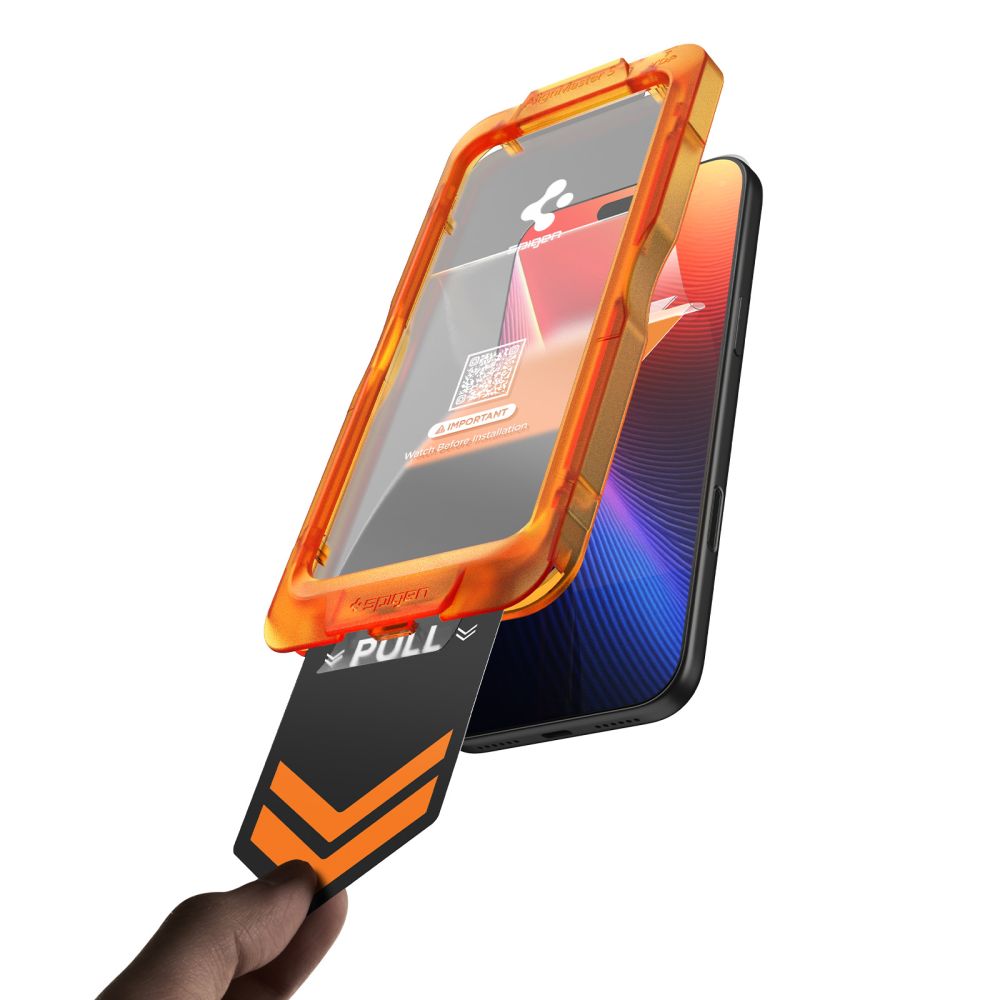 Spigen Folie de protectie Spigen (set de 3) Glas.tR Align Master Slim (AGL10103) compatibil cu iPhone 17 Pro, Transparen