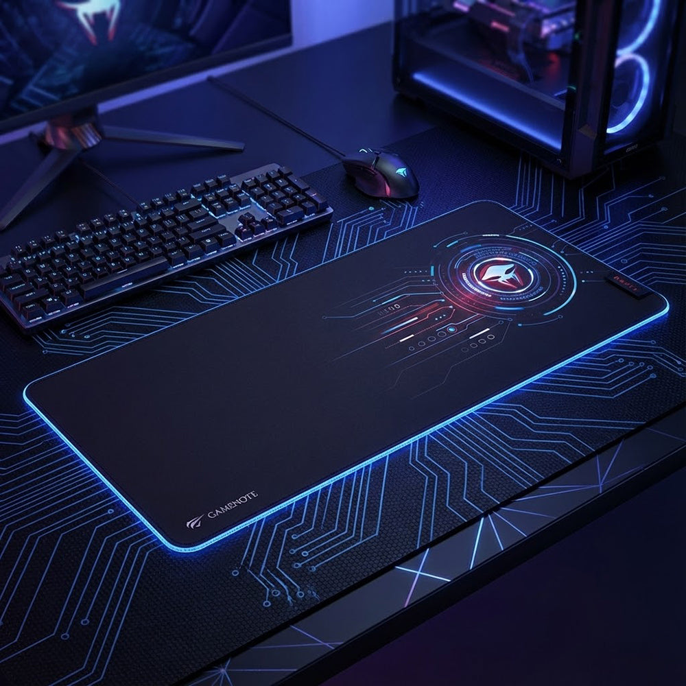 Havit - Mouse Pad (MP849) - for Gaming, Non-Slip Rubber Base, Textil - Black / Blue