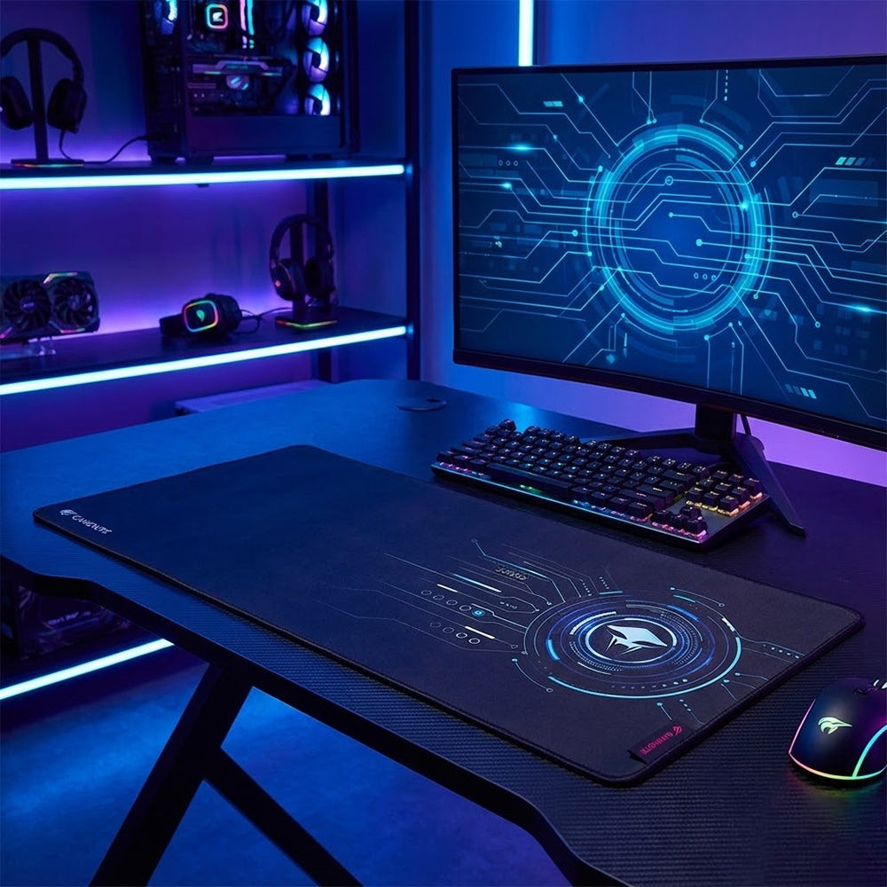 Havit - Mouse Pad (MP849) - for Gaming, Non-Slip Rubber Base, Textil - Black / Blue