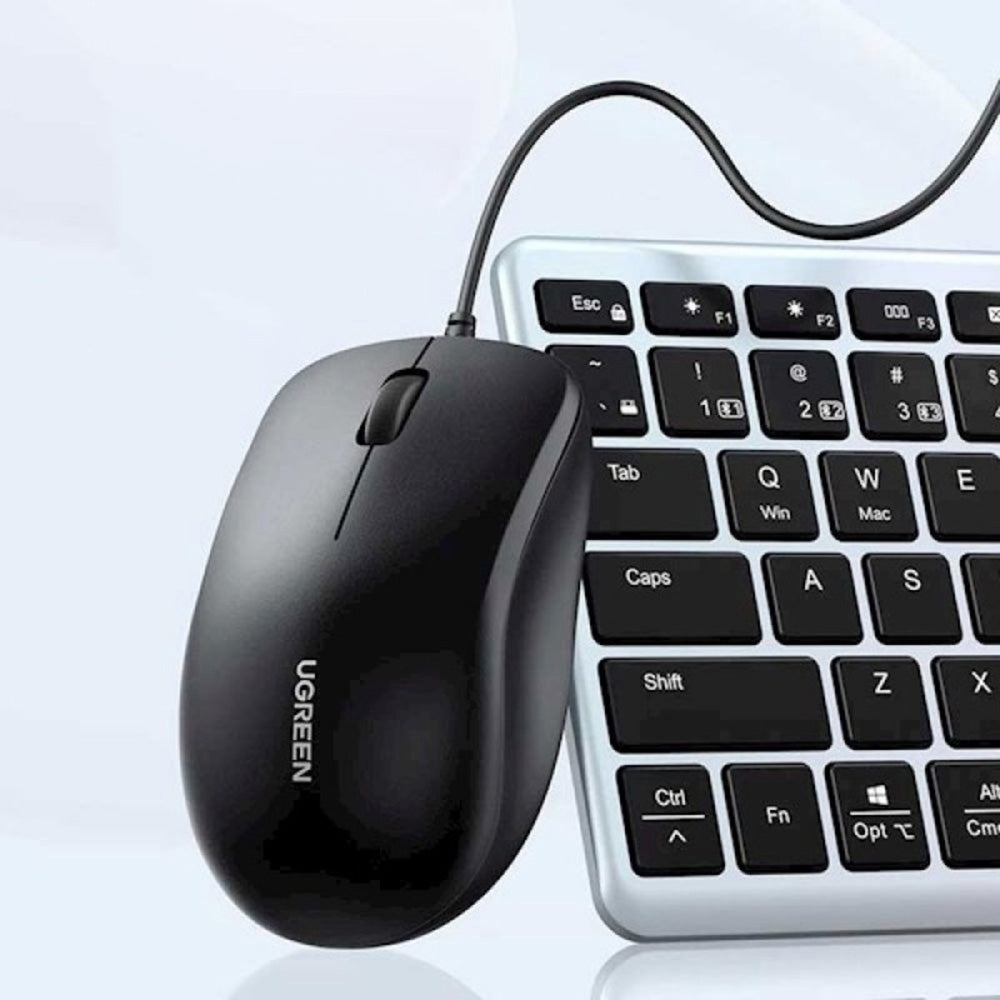 Mouse Ugreen MU007 (90789), USB, Ergonomic, 1200DPI, Negru