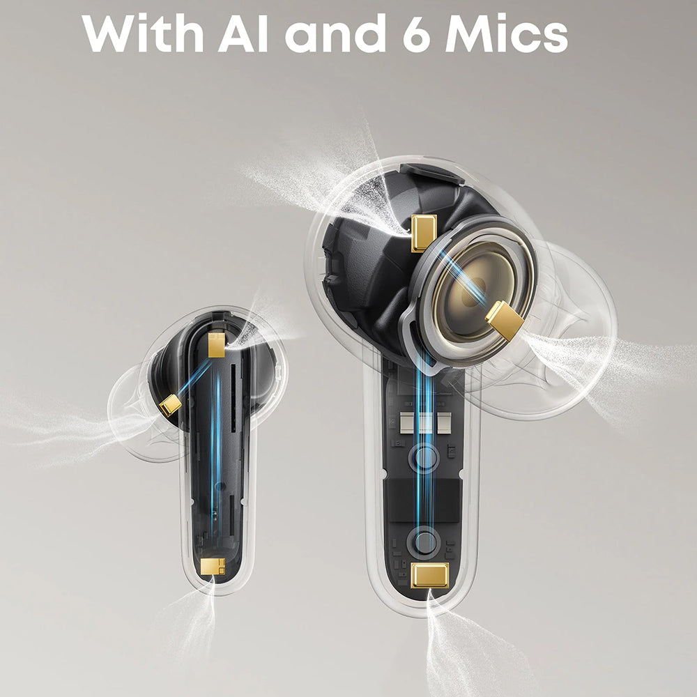Anker - Wireless Earbuds P41i (A3937G21) - Built-in Type-C Charger, Power Bank/Stand, ANC, 6x Mics, Gaming Mode, Bass - 