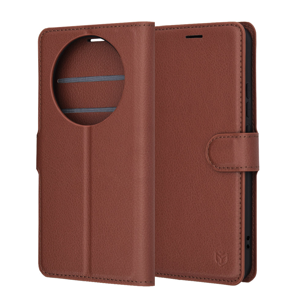 Techsuit - Leather Folio - Honor Magic8 Lite - Brown