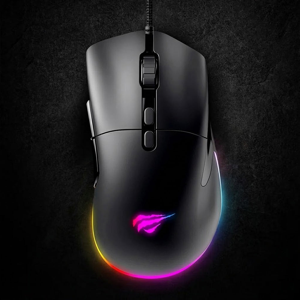 Havit - Wired Gaming Mouse (MS954) - 800/1600/2400/3200/6400/12000 DPI, 1.6m, 5V - Black