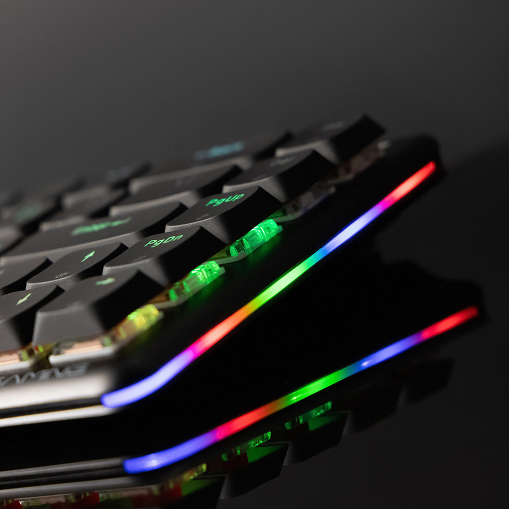 Proove - Wireless Gaming Keyboard AFK (WKAFKEN22002) - 2.4GHz, Bluetooth, RGB Backlighting, 68 Keys, 1500mAh, 1.5m - Whi