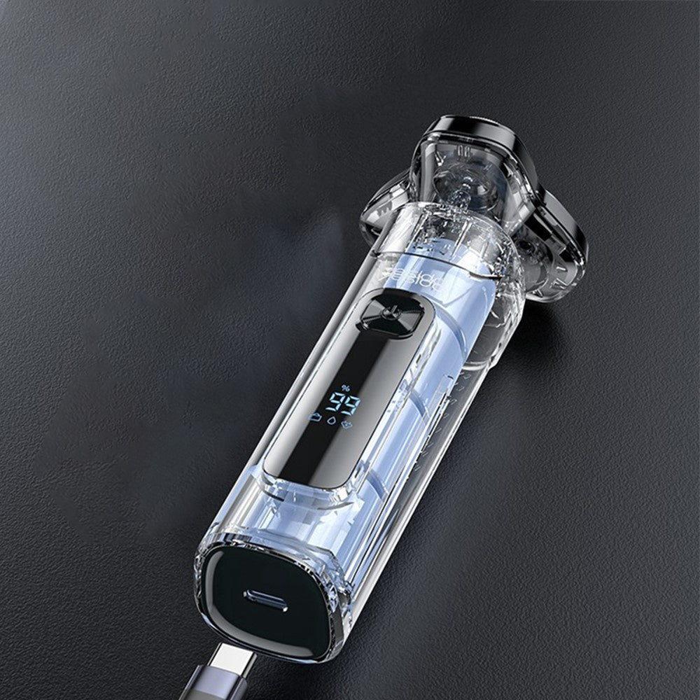 Yesido - Electric Shaver Razor (MG05) - with 3 Floating Cutter Heads, LED Power Display, USB, 9500RPM, 600mAh - Black