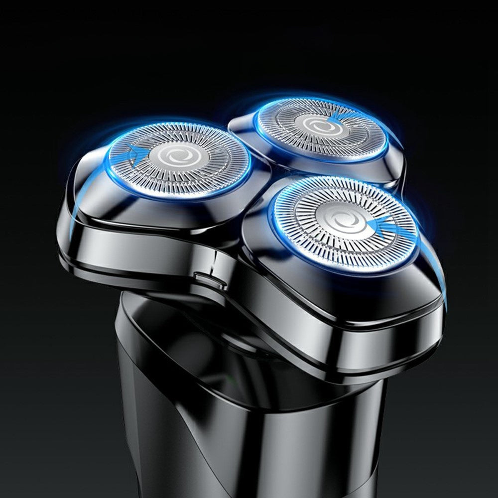 Yesido - Electric Shaver Razor (MG05) - with 3 Floating Cutter Heads, LED Power Display, USB, 9500RPM, 600mAh - Black