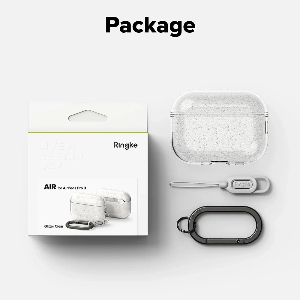 Ringke - Protection Case Air Series - for AirPods Pro 3 - Glitter Clear