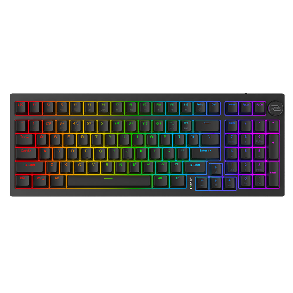 Proove - Wireless Gaming Keyboard Slicker (WKSLEN00022401) - 2.4GHz, Bluetooth 5.2, Type-C, 98 Keys, 4000mAh, 1.8m - Bla