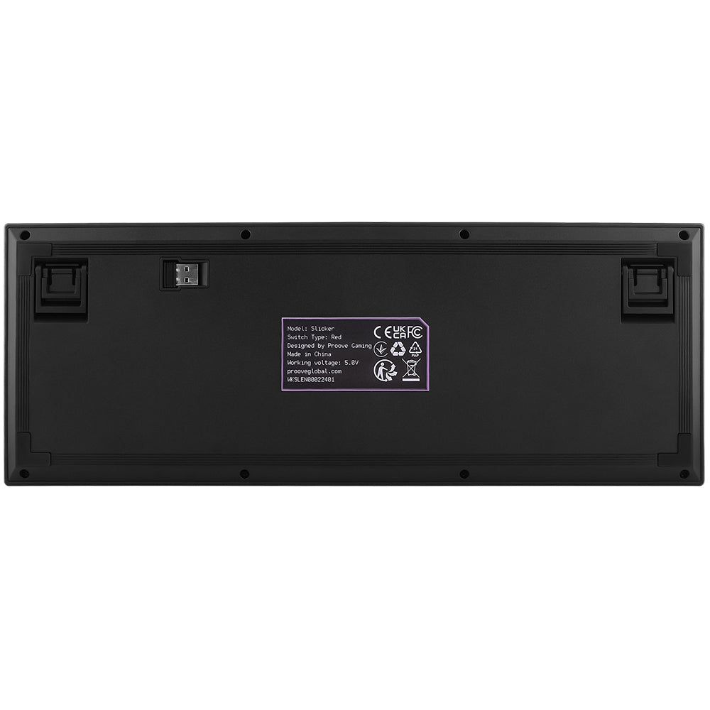 Proove - Wireless Gaming Keyboard Slicker (WKSLEN00022401) - 2.4GHz, Bluetooth 5.2, Type-C, 98 Keys, 4000mAh, 1.8m - Bla