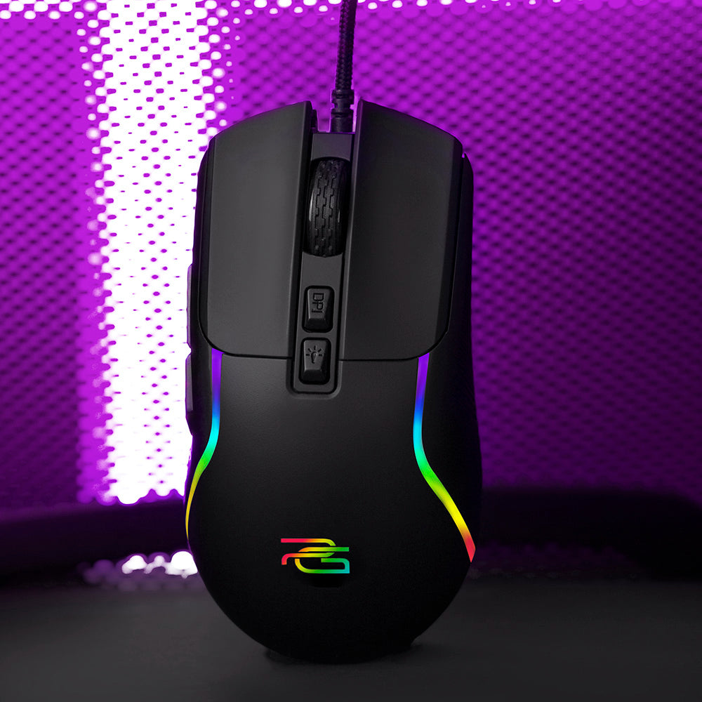 Proove - Wired Mouse Assembler (CMAS00000101) - for Gaming, USB, RGB, 7 Buttons, 12400DPI, Windows, Mac, Linux, 1.5m - B