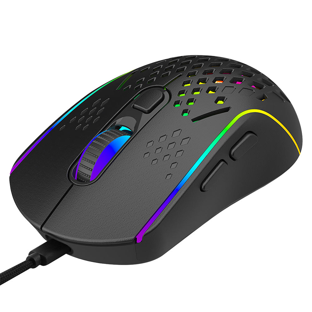 Proove - Wireless Mouse Buzz (WMBU00022401) - for Gaming, 2.4GHz, USB-C, Ergonomic, LED, 6 Buttons, 800-4800DPI, 1.5m - 