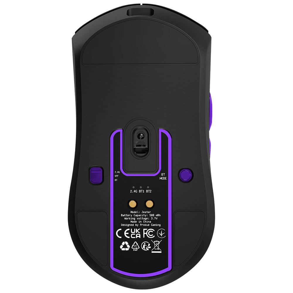 Proove - Wireless Mouse Jester 8K (WMJS00022001) - for Gaming, OLED Display, 7 Buttons, 800-26000DPI, 500mAh, 1.5m - Bla