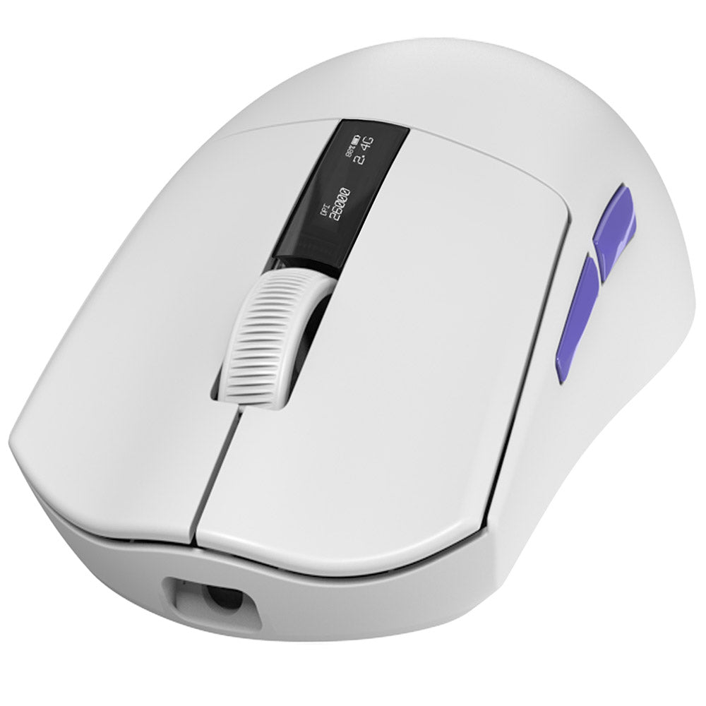 Proove - Wireless Mouse Jester 8K (WMJS00022002) - for Gaming, OLED Display, 7 Buttons, 800-26000DPI, 500mAh, 1.5m - Whi
