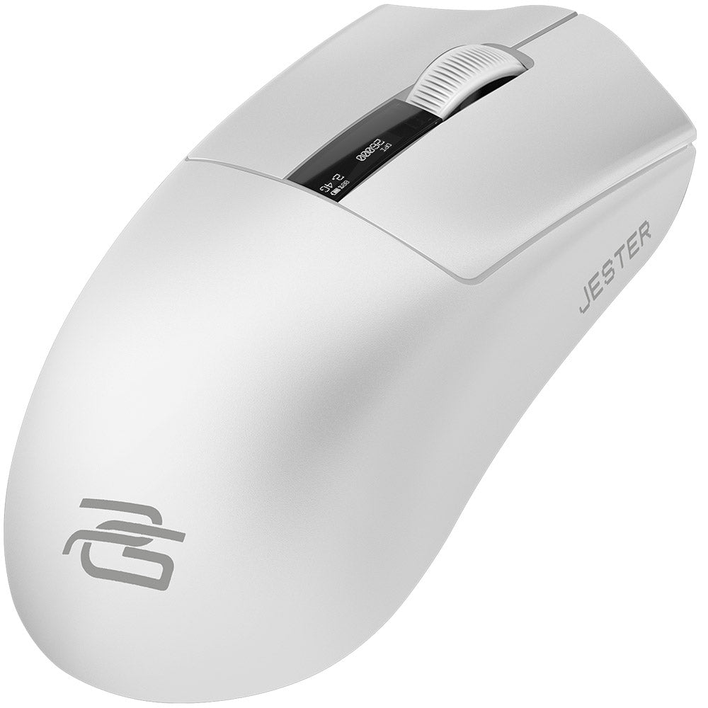 Proove - Wireless Mouse Jester 8K (WMJS00022002) - for Gaming, OLED Display, 7 Buttons, 800-26000DPI, 500mAh, 1.5m - Whi