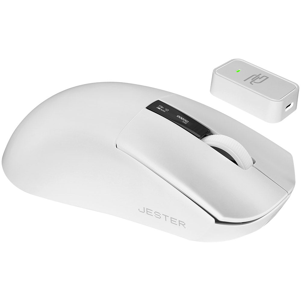 Proove - Wireless Mouse Jester 8K (WMJS00022002) - for Gaming, OLED Display, 7 Buttons, 800-26000DPI, 500mAh, 1.5m - Whi
