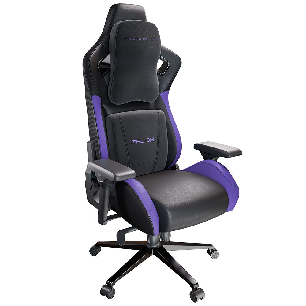 Proove - Premium Gaming Chair Major (GCMJ0001001) - 8D Armrests, 160° Backrest, Frog Mechanism, PU, 180kg Max - Black/Pu