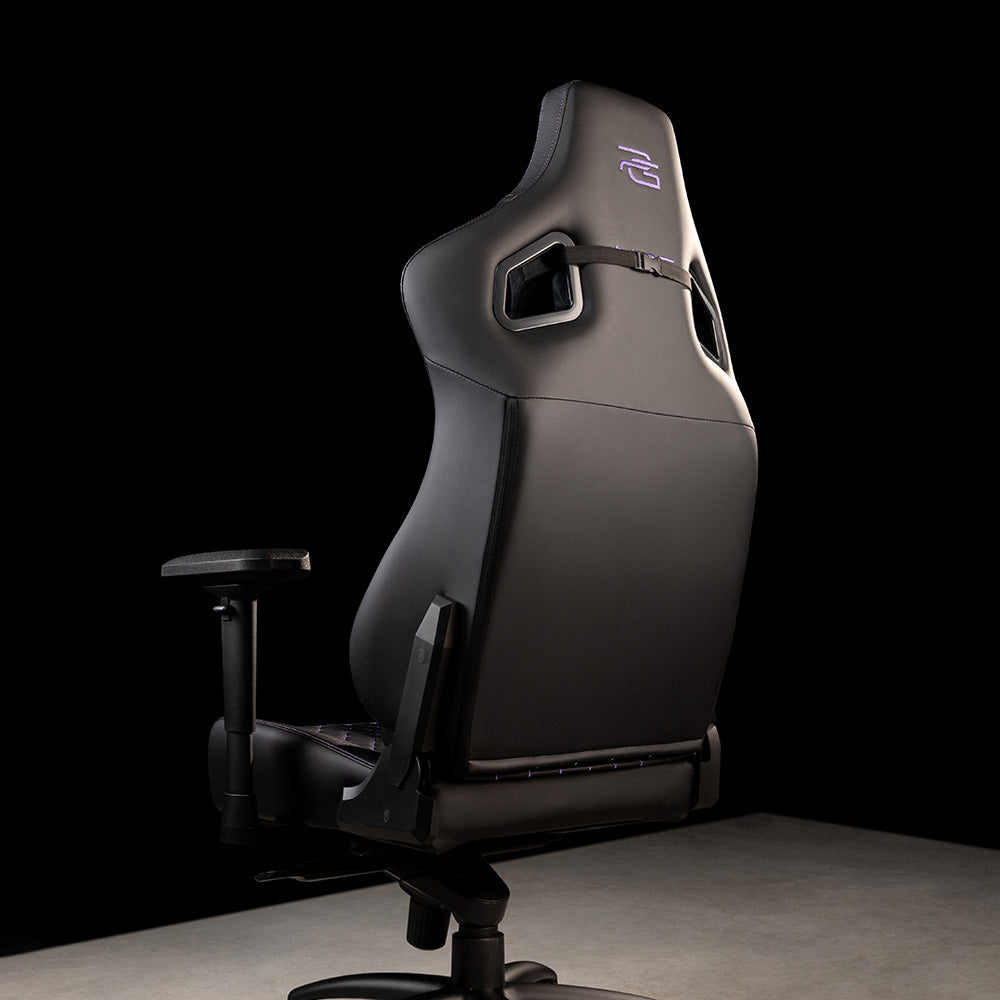 Proove - Gaming Chair NPC (GCNP0001017) - 4D Armrests, 135° Backrest, Frog Mechanism, Semi PU, Up to 136kg - Black/Purpl