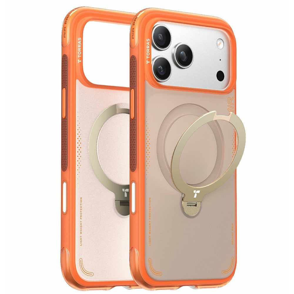 Torras Husa de protectie Torras Ostand Spin Air Series compatibil cu iPhone 17 Pro, Horizon Orange – imagine 2