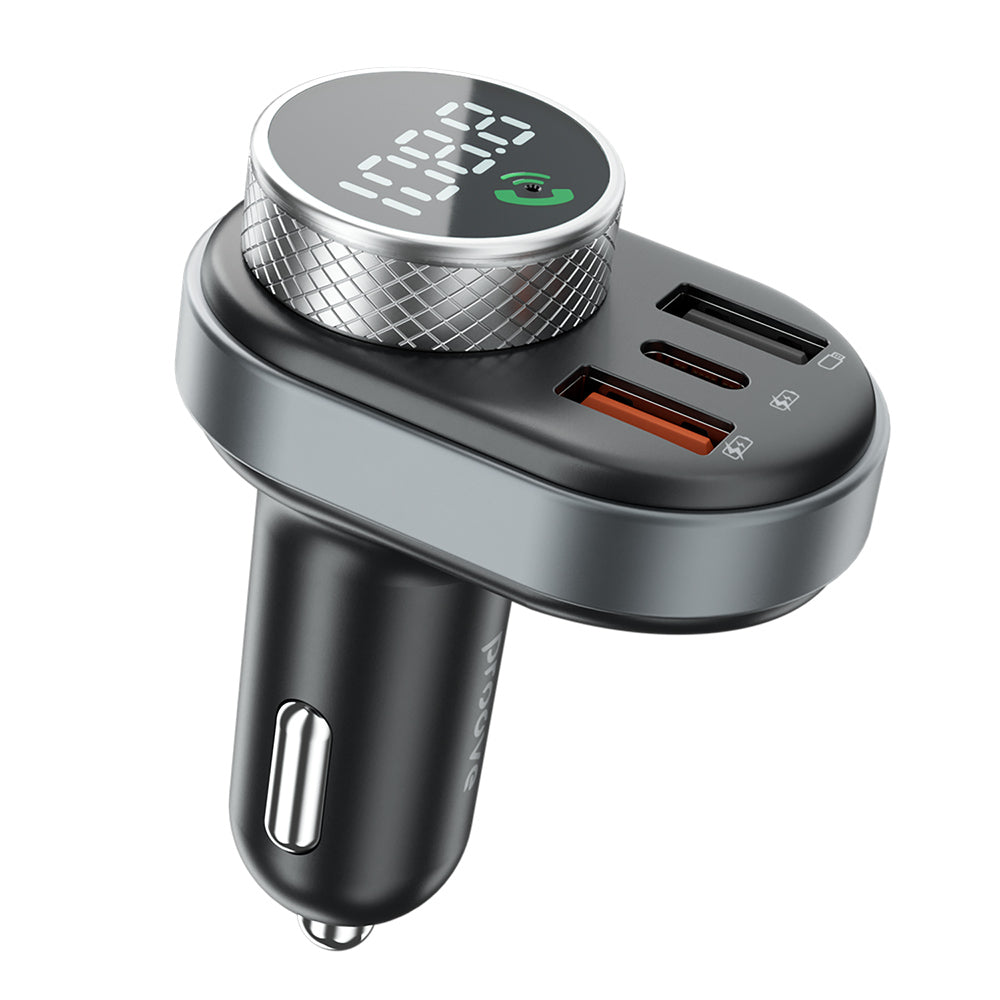 Proove - Car Charger with FM Modulator (FMSL30110001) - USB, Type-C, U-Disk, TF, Bluetooth 5.4, Fast Charge, 30W - Black