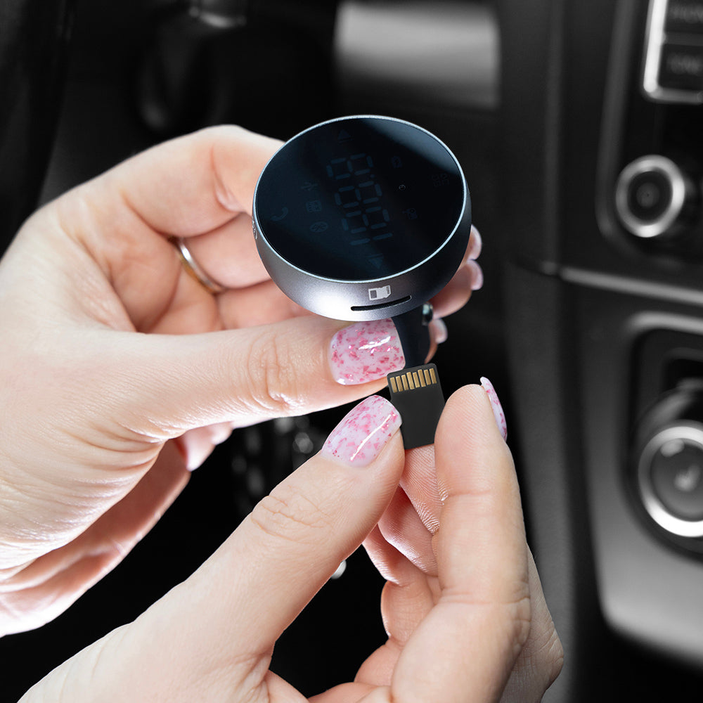 Proove - Car Charger with FM Modulator (FMSS30110003) - with Touch Screen, USB, Type-C, U-Disk, TF, Bluetooth 5.0, 30W -