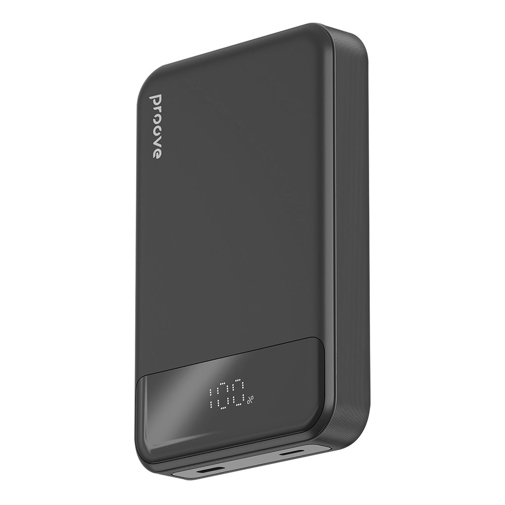 Proove - Power Bank Hoodman (PBH120010001) - Type-C, Lightning, Magnetic, with LED Display, Qi, 20W, 10000mAh - Black