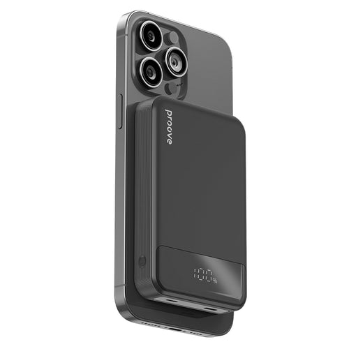 Proove - Power Bank Hoodman (PBH120010001) - Type-C, Lightning, Magnetic, with LED Display, Qi, 20W, 10000mAh - Black