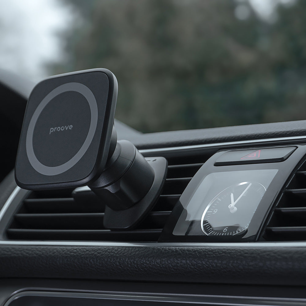 Proove - Car Holder Block (CHMA00000001) - Magnetic, for Air Vent, with Silicone Coating, Universal - Black