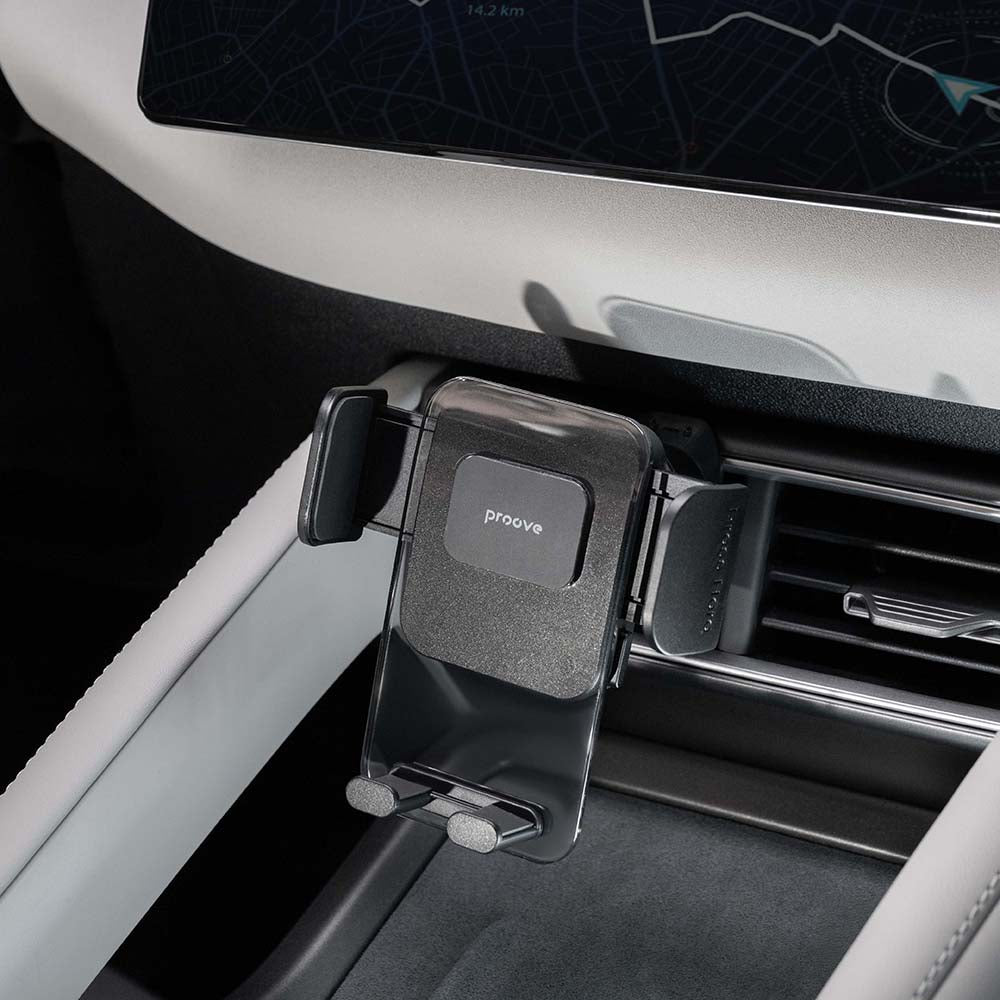 Proove - Car Holder Crystal Clamp Plus (CHCCP0000001) - Air Vent, Mechanical Clamp, Secure Mount, for 4.7-6.9" Phones - 