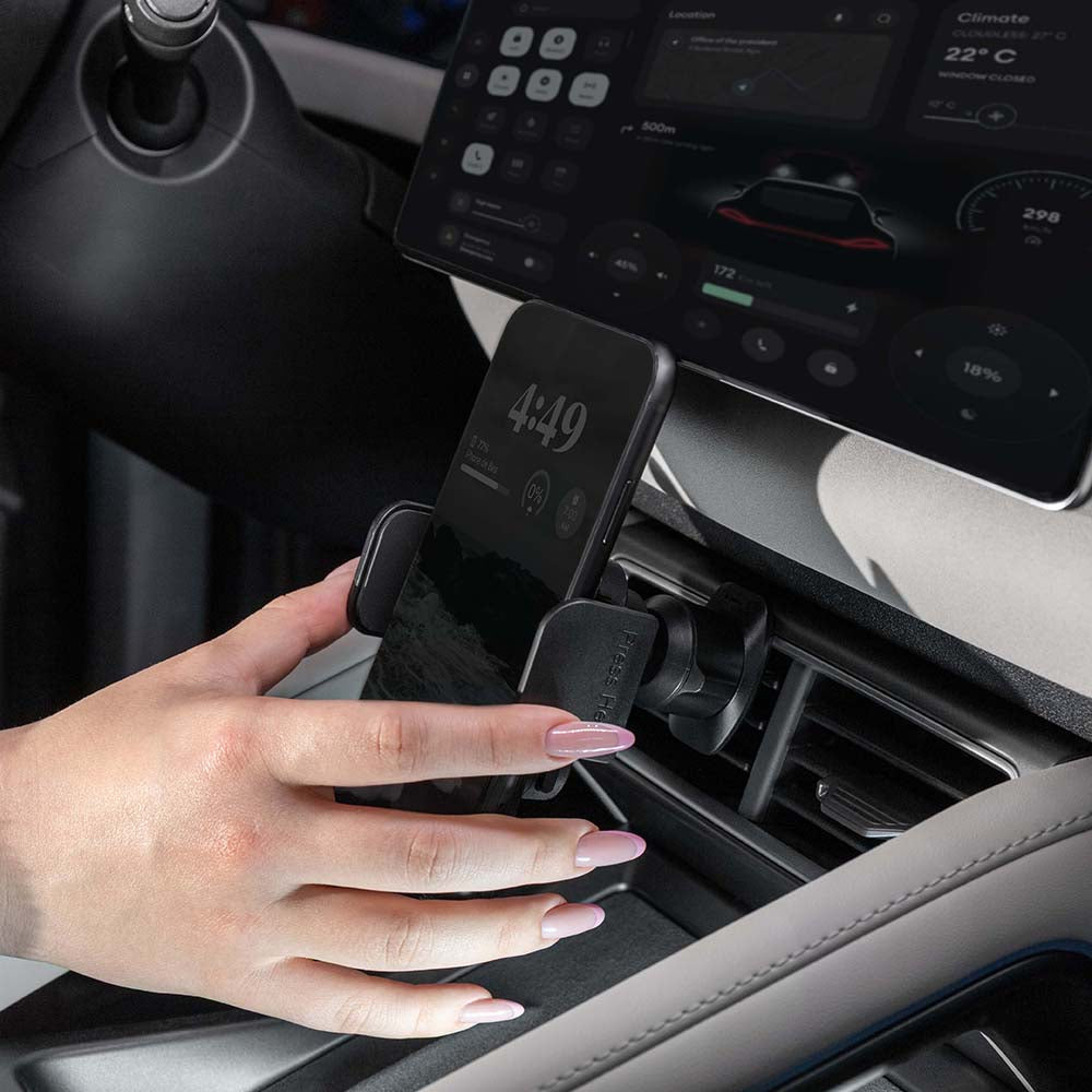 Proove - Car Holder Crystal Clamp Plus (CHCCP0000001) - Air Vent, Mechanical Clamp, Secure Mount, for 4.7-6.9" Phones - 