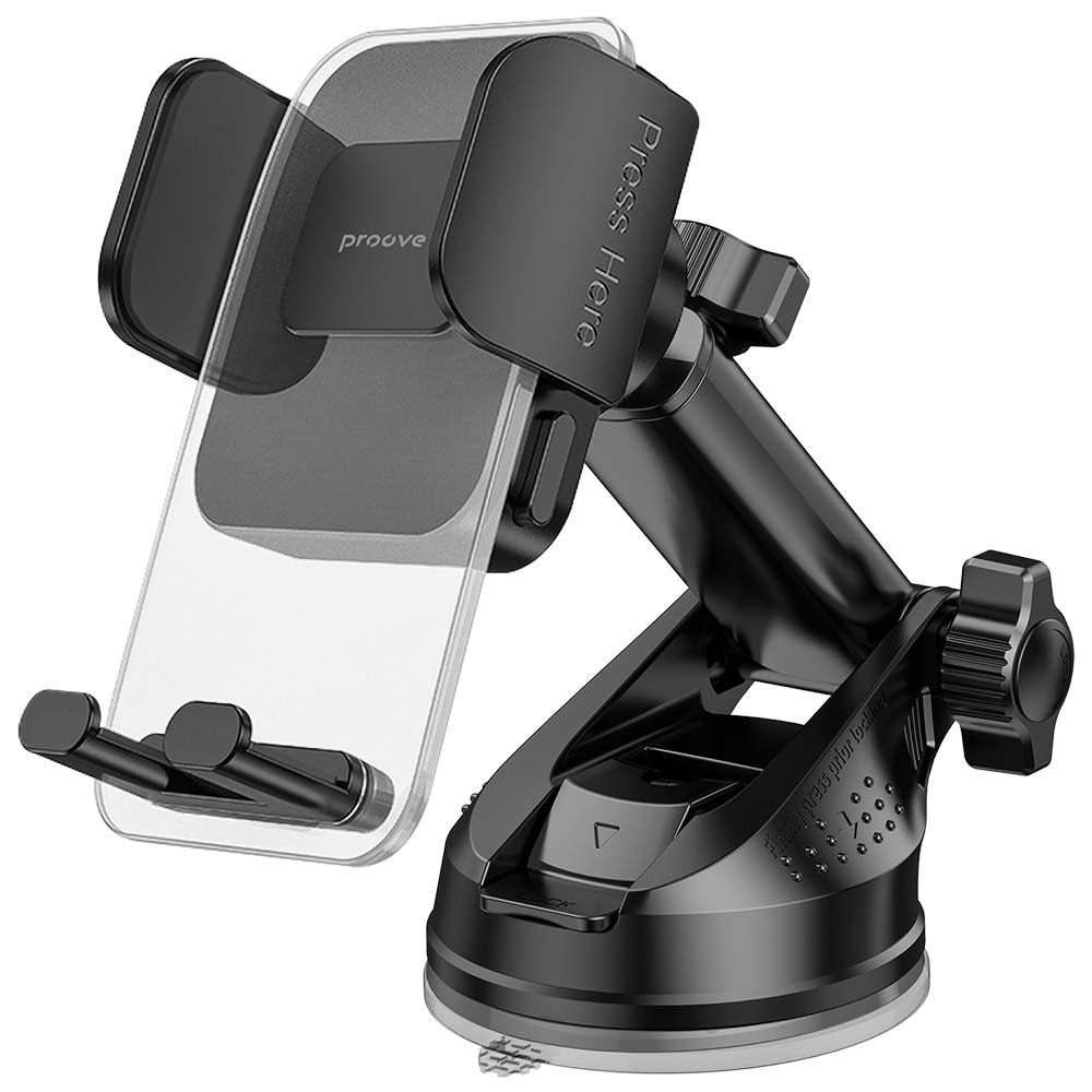 Proove - Car Holder Crystal Clamp Plus (CHCSP0000001) - Dashboard, Mechanical Clamp, Suction Cup, Stylish, Universal - B